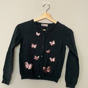 Girl’s sequin-embellished cardigan